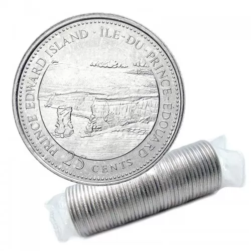1992 (1867-) Canadian 25-Cent Prince Edward Island Confederation 125th Anniv/Provincial Quarter Original Coin Roll