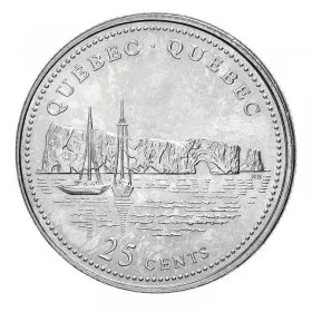 1992 (1867-) Canadian 25-Cent Quebec Confederation 125th Anniv/Provincial Quarter Coin (Brilliant Uncirculated)