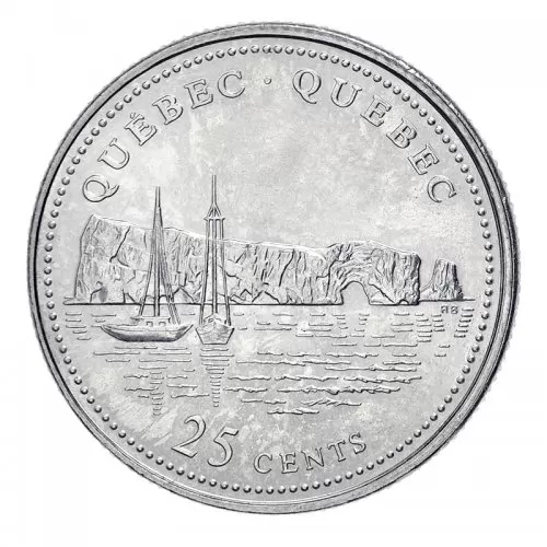 1992 (1867-) Canadian 25-Cent Quebec Confederation 125th Anniv/Provincial Quarter Coin (Brilliant Uncirculated)