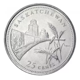 1992 (1867-) Canadian 25-Cent Saskatchewan Confederation 125th Anniv/Provincial Quarter Coin (Brilliant Uncirculated)