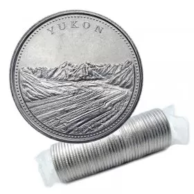 1992 (1867-) Canadian 25-Cent Yukon Confederation 125th Anniv/Provincial Quarter Original Coin Roll