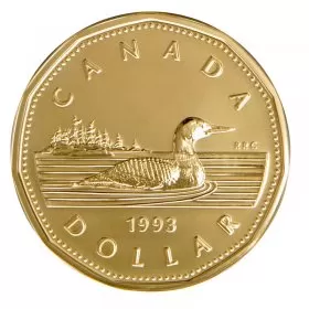 1993 Canadian $1 Common Loon Dollar Coin (Brilliant Uncirculated)