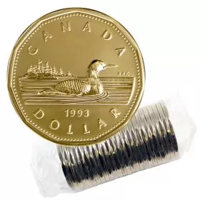 1993 Canadian $1 Common Loon Dollar Original Coin Roll