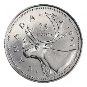1993 Canadian 25-Cent Caribou Quarter Coin (Brilliant Uncirculated)