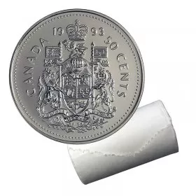 1993 Canadian 50-Cent Coat of Arms Half Dollar Original Coin Roll
