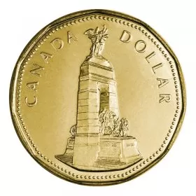 1994 Canadian $1 Remembrance/National War Memorial Loonie Dollar (Brilliant Uncirculated)-lightly toned