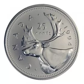 1994 Canadian 25-Cent Caribou Quarter Coin (Brilliant Uncirculated)