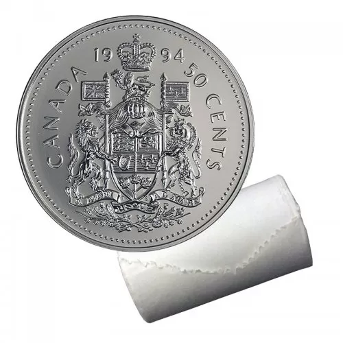 1994 Canadian 50-Cent Coat of Arms Half Dollar Original Coin Roll