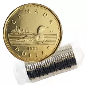 1995 Canadian $1 Common Loon Dollar Original Coin Roll