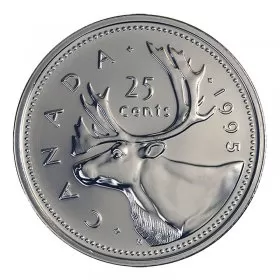1995 Canadian 25-Cent Caribou Quarter Coin (Brilliant Uncirculated)