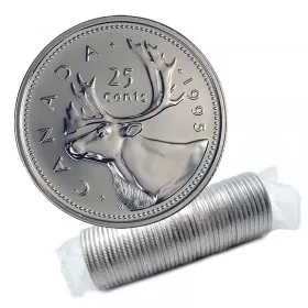1995 Canadian 25-Cent Caribou Quarter Original Coin Roll