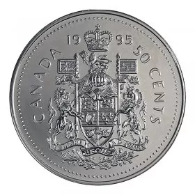 1995 Canadian 50-Cent Coat of Arms Half Dollar Coin (Brilliant Uncirculated)