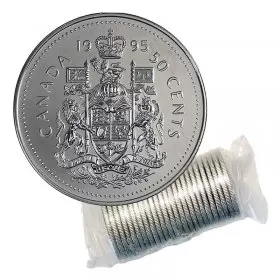 1995 Canadian 50-Cent Coat of Arms Half Dollar Original Coin Roll