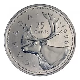 1996 Canadian 25-Cent Caribou Quarter Coin (Brilliant Uncirculated)