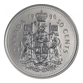 1996 Canadian 50-Cent Coat of Arms Half Dollar Coin (Brilliant Uncirculated)