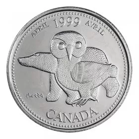 1999 Canadian 25-Cent April: Our Northern Heritage Millennium Quarter Coin (Brilliant Uncirculated)