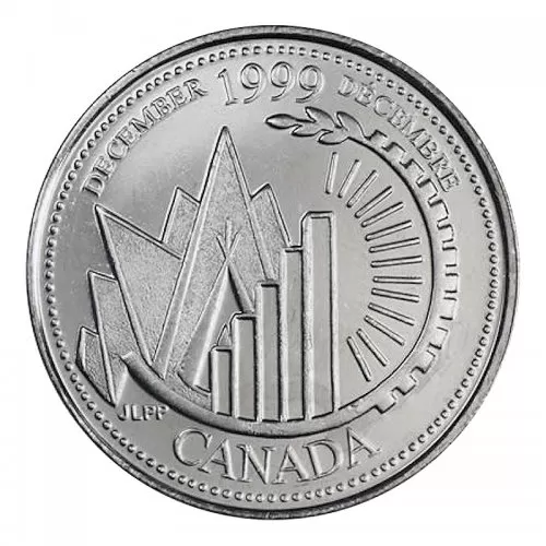 1999 Canadian 25-Cent December: This is Canada Millennium Quarter Coin (Brilliant Uncirculated)