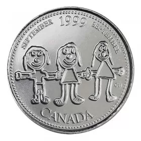 1999 Canadian 25-Cent September: Canada Through a Child’s Eye Millennium Quarter Coin (Brilliant Uncirculated)