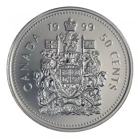 1999 Canadian 50-Cent Coat of Arms Half Dollar Coin (Brilliant Uncirculated)