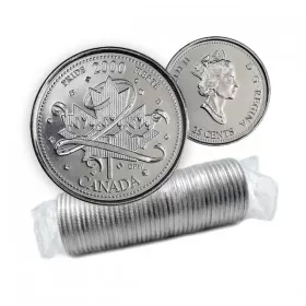 2000 Canadian 25-Cent Pride/January Millennium Quarters Series Original Coin Roll
