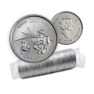 2000 Canadian 25-Cent Wisdom/September Millennium Quarters Series Original Coin Roll 2000 Canadian 25-Cent Wisdom/September Millennium Quarters Series Original Coin Roll