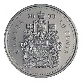 2000 Canadian 50-Cent Coat of Arms Half Dollar Coin (Brilliant Uncirculated)