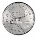 2001 Canadian 25-Cent Caribou Quarter Original Coin Roll