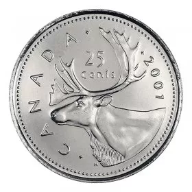 2001-P Canadian 25-Cent Caribou Quarter Coin (Brilliant Uncirculated)