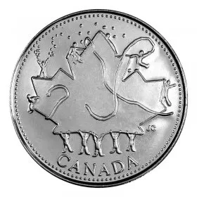 2002-P (1952-) Canadian 25-Cent Canada Day 135th Anniv/Queen's Jubilee Quarter Coin (Brilliant Uncirculated)