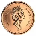 2003-P Canadian 1-Cent Maple Leaf Twig/Old Effigy Penny Coin (Brilliant Uncirculated)