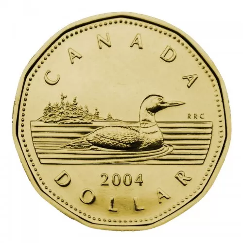 2004 Canadian $1 Common Loon Dollar Coin (Brilliant Uncirculated)