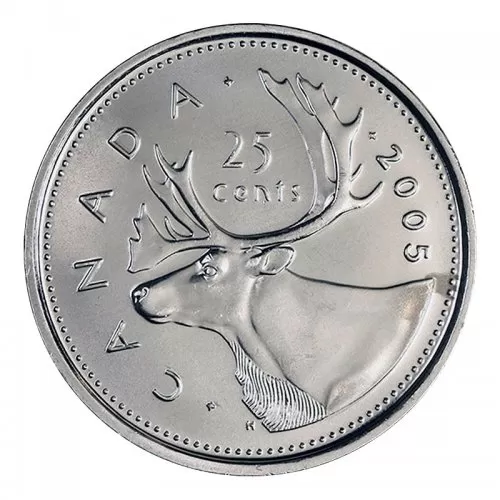 2005-P Canadian 25-Cent Caribou Quarter Coin (Brilliant Uncirculated)