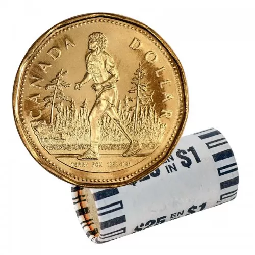 2005 Canadian $1 Terry Fox Marathon of Hope 25th Anniv Loonie Dollar Original Coin Roll