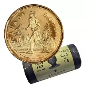 2005 Canadian $1 Terry Fox Marathon of Hope 25th Anniv Loonie Dollar Special Wrap Coin Roll