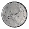 2006 Canadian 25-Cent Caribou/Mint Logo Quarter Original Coin Roll