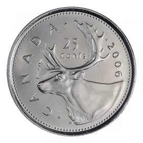 2006 Canadian 25-Cent Caribou/Mint Logo Quarter Coin (Brilliant Uncirculated)