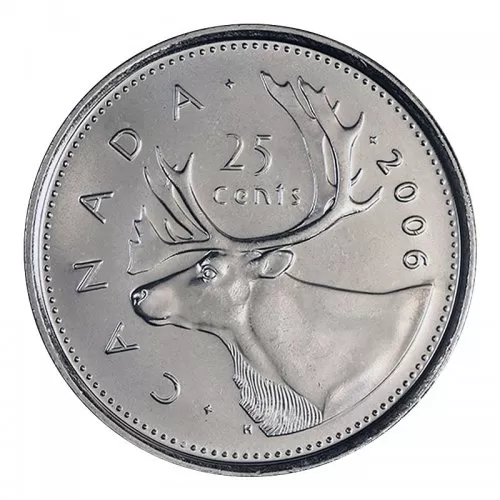 2006 Canadian 25-Cent Caribou/Mint Logo Quarter Coin (Brilliant Uncirculated)