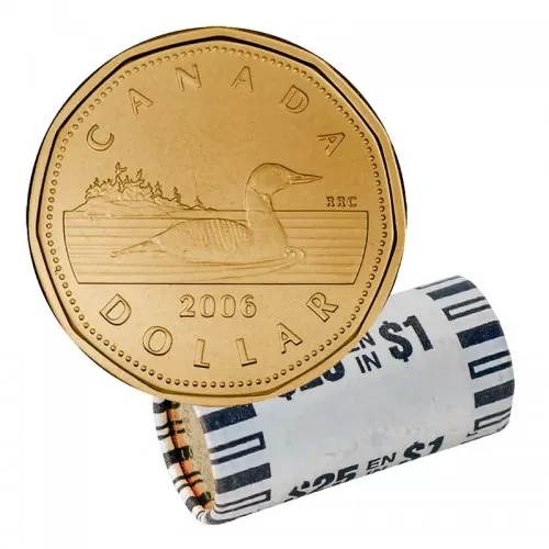2006 Canadian $1 Common Loon Dollar Original Coin Roll