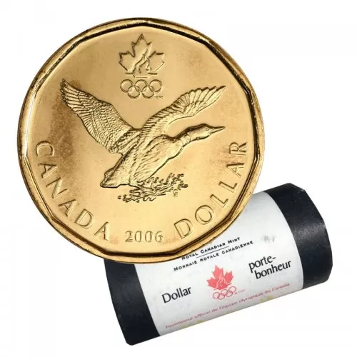 2006 Canadian $1 Olympic Lucky Loonie Dollar Original Coin Roll