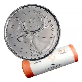 2006 Canadian 25-Cent Caribou/Mint Logo Quarter Original Coin Roll