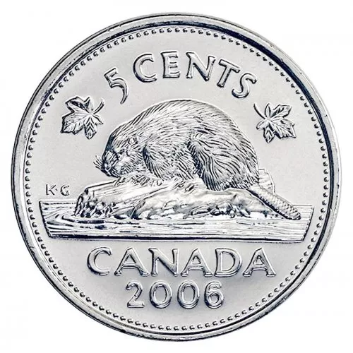 2006-P Canadian 5-Cent Beaver Nickel Coin (Brilliant Uncirculated)