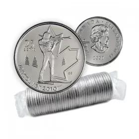 2007 Canadian 25-Cent Vancouver 2010 Olympics: Biathlon Quarter Original Coin Roll