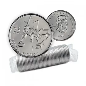 2007 Canadian 25-Cent Vancouver 2010 Olympics: Curling Quarter Original Coin Roll