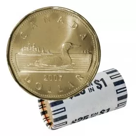 2007 Canadian $1 Common Loon Dollar Original Coin Roll