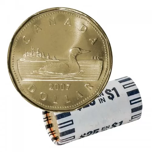 2007 Canadian $1 Common Loon Dollar Original Coin Roll