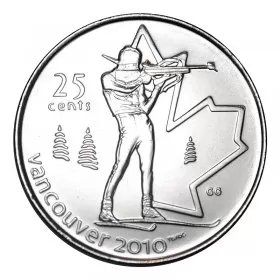 2007 Canadian 25-Cent Vancouver 2010 Olympics: Biathlon Quarter Coin (Brilliant Uncirculated)