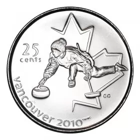 2007 Canadian 25-Cent Vancouver 2010 Olympics: Curling Quarter Coin (Brilliant Uncirculated)