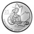 2007 Canadian 25-Cent Vancouver 2010 Paralympics: Wheelchair Curling Quarter Original Coin Roll