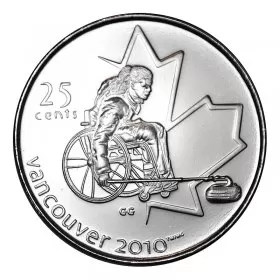 2007 Canadian 25-Cent Vancouver 2010 Paralympics: Wheelchair Curling Quarter Coin (Brilliant Uncirculated)