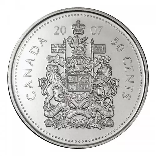 2007 Canadian 50-Cent Coat of Arms Half Dollar Coin (Brilliant Uncirculated)